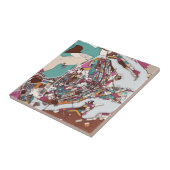 Carreau Carte colorée de Brasilia (Côté)