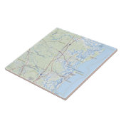 Carreau Carte côtière de l'île Cumberland Georgia Mug (Côté)