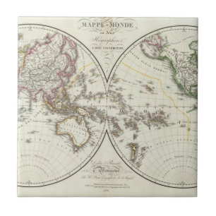 Carreau Carte d'atlas de Paris