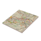 Carreau Carte de chemins de fer au fond de Londres (Côté)