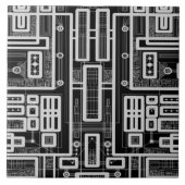 Carreau Carte de circuit géométrique (Devant)