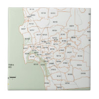 Carte de code postal de San Diego