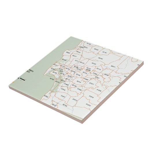 Carreau Carte de code postal de San Diego (Côté)