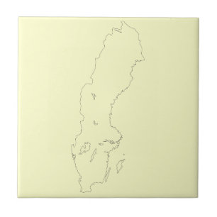 Carreau Carte de contour de la Suède