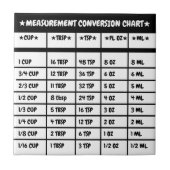 Carreau Carte de conversion de la mesure de la cuisine Car (Devant)