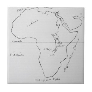 Carreau Carte de croquis de l'Afrique