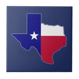 Carreau Carte de drapeau du Texas