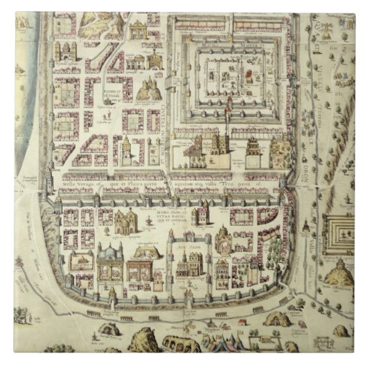 Carreau Carte de Jérusalem et des abords, de 'C (Devant)
