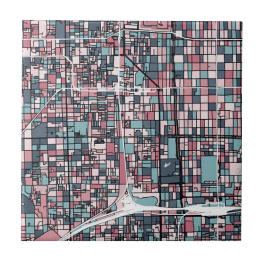 Carreau Carte de Kyoto Japon (Devant)