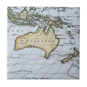 Carreau Carte de la nouvelle Hollande