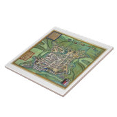 Carreau Carte de La Rochelle, de 'Civitates Orbis Terrarum (Côté)