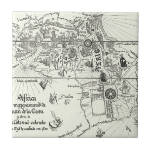 Carreau Carte de l'Afrique 1500