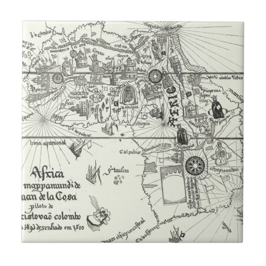 Carreau Carte de l'Afrique | 1500 (Devant)
