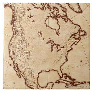 Carreau Carte de l'Amérique du Nord 2
