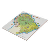 Carreau Carte de l'Amérique du Sud du nord (Côté)