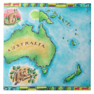 Carreau Carte de l'Australie