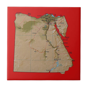 Carreau Carte de l'Égypte