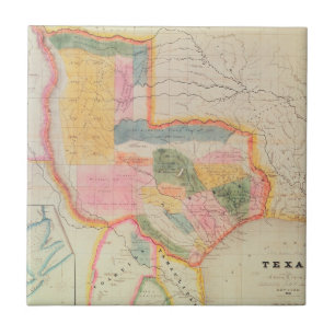 Carreau Carte de l'état du Texas 1835