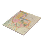 Carreau Carte de l'état du Texas | 1835 (Côté)