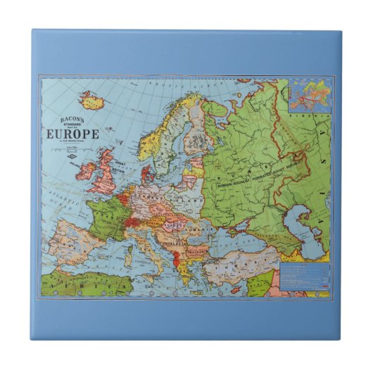 Carreau Carte de l'Europe (Devant)