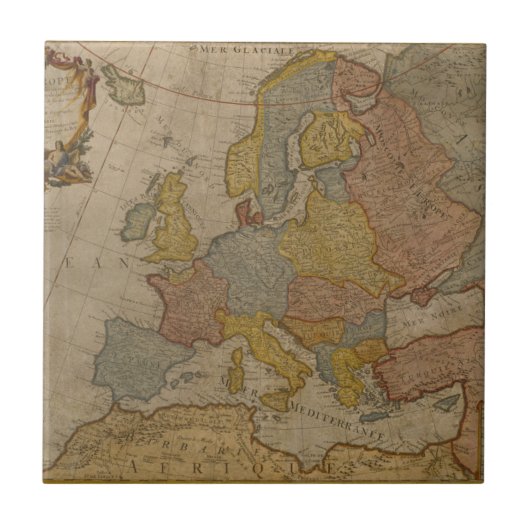 Carreau Carte de l'Europe | 1700 (Devant)
