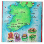 Carreau Carte de l'Irlande (Devant)