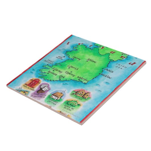 Carreau Carte de l'Irlande (Côté)