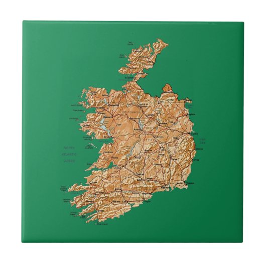 Carreau Carte de l'Irlande (Devant)