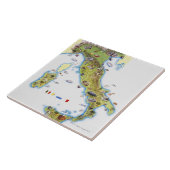 Carreau Carte de l'Italie (Côté)