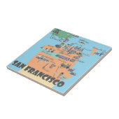 Carreau Carte de San Francisco la Californie (Côté)