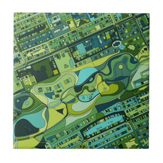 Carreau Carte de structure de ville d'Amsterdam (Devant)