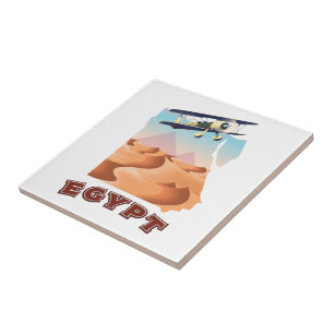 Carreau Carte de voyage de l'Egypte vintage