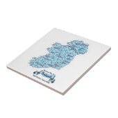 Carreau Carte de voyage illustrée d'Irlande (Côté)