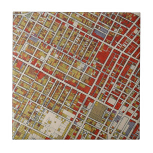 Carreau Carte de WPA de Los Angeles centrale