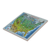 Carreau Carte des caricatures des USA (Côté)