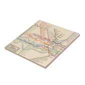 Carreau Carte des chemins de fer au fond de Londres (Côté)