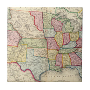 Carreau Carte des Etats-Unis, et des territoires
