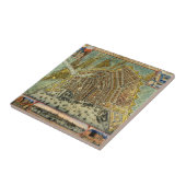 Carreau Carte des rues antiques d'Amsterdam, Pays-Bas (Côté)