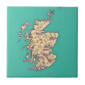 Carreau Carte des voyages illustrée de l'Écosse (version T (Devant)