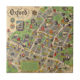 Carreau Carte d'Oxford, Angleterre (chemins de fer
