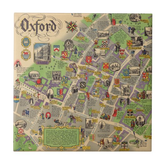 Carreau Carte d'Oxford, Angleterre (chemins de fer (Devant)