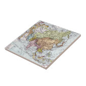 Carreau Carte du 19ème siècle de l'Asie (Côté)