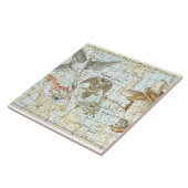 Carreau Carte du ciel vintage Constellation d'Hercules (Côté)