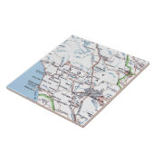 Carreau Carte du comté de Sonoma CA -Bleu (Côté)