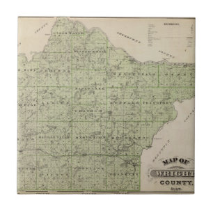 Carreau Carte du comté de Wright, Minnesota