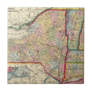 Carreau Carte du comté des états de New York