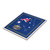 Carreau Carte du drapeau australien et Emblem (Côté)