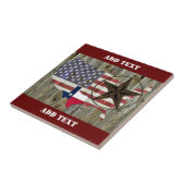 Carreau Carte du drapeau de l'État de Texas Lone Star (Côté)