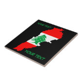 Carreau Carte du Liban avec drapeau (Côté)