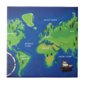 Carreau Carte du monde (Devant)